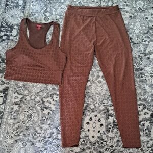 Guess Chocolate Brown Leggings Set